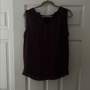 LOFT Deep Purple Sleeveless Blouse